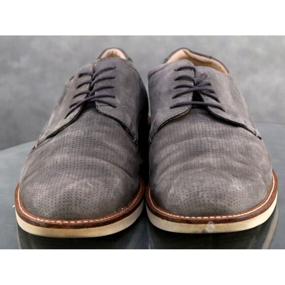 ECCO Men\'s Dress Shoes Size EU 47 US 13-13.5 Perforated Leather Gray main image 10